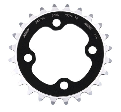 Chain Ring 24T Black and Silver