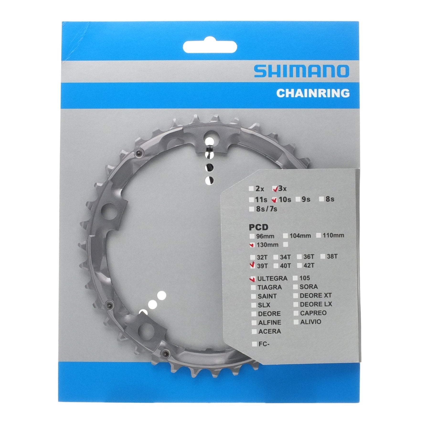 Chain Ring 39T Silver/Grey