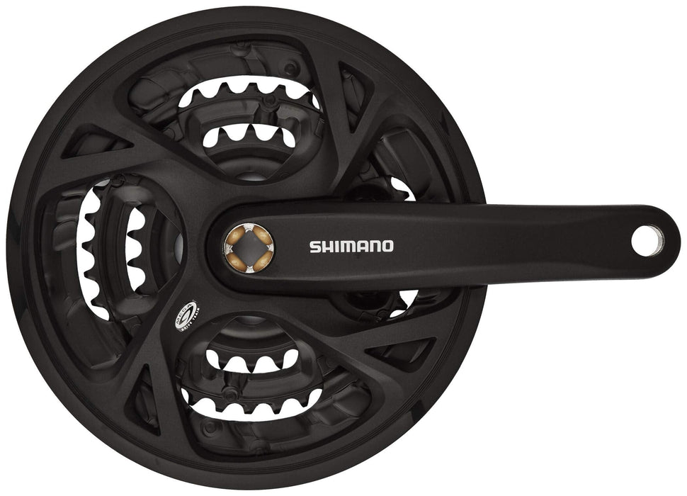 Right Crank Wheel with Silver 48-36-26T Chain Rings Black