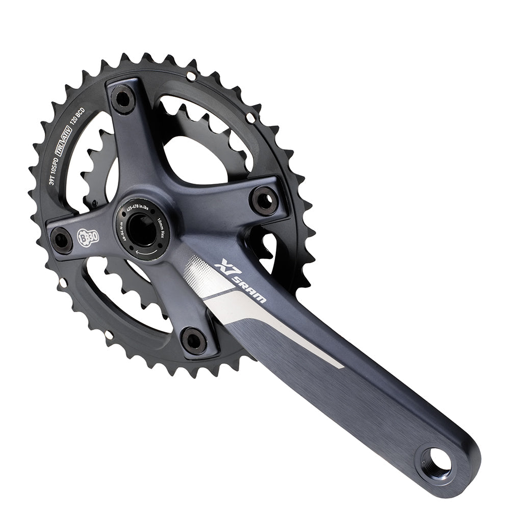 Right Crank Wheel with Stem 175mm Grey/Blue