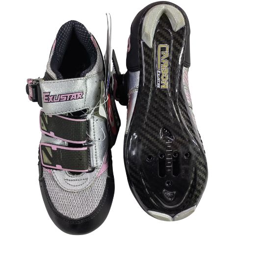 Shoes Cycling Euro 37 Silver and Pink
