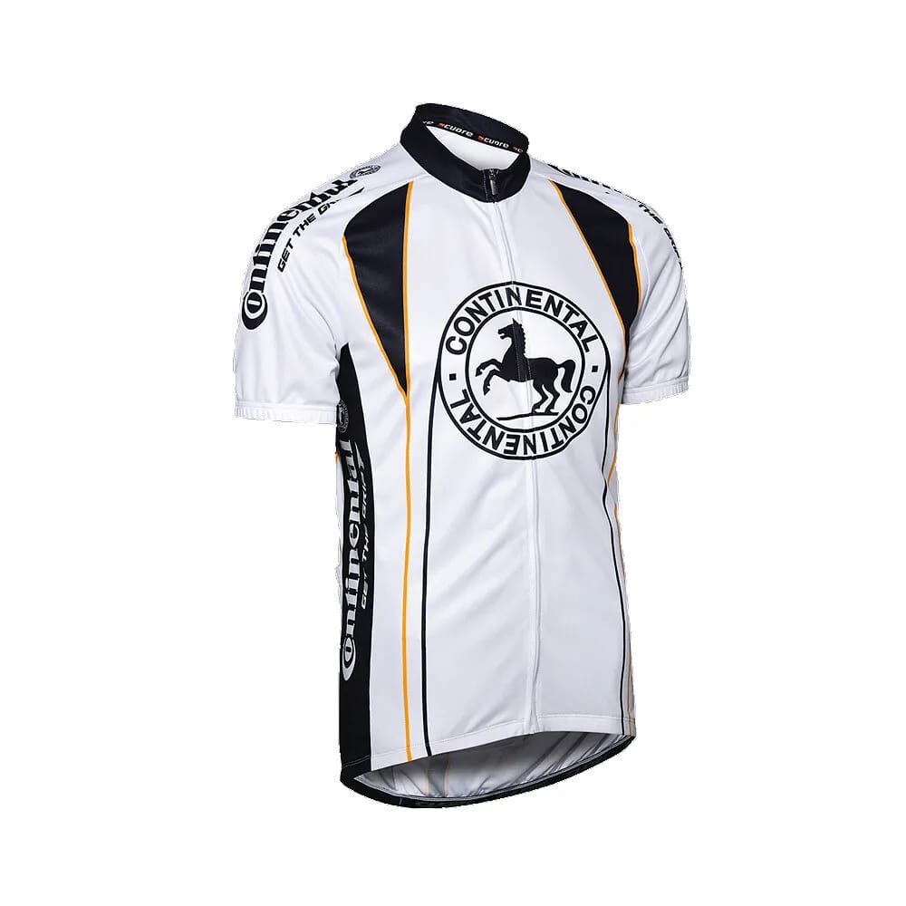 Jersey Cycling Continental Large White, Black and Yellow