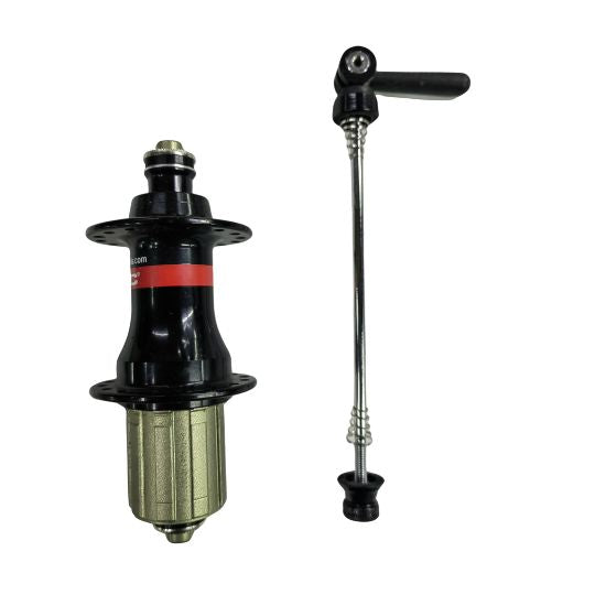 Rear Hub and Skewer Set Black and Red
