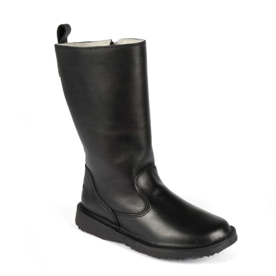 Boot Eskimo 100% wool lined Black leather