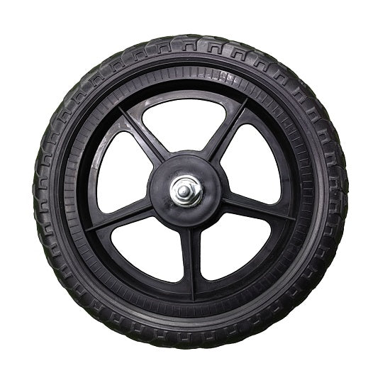 BICYCLE WHEEL 12 INCH FRONT PVC BLACK — Saddle Creek