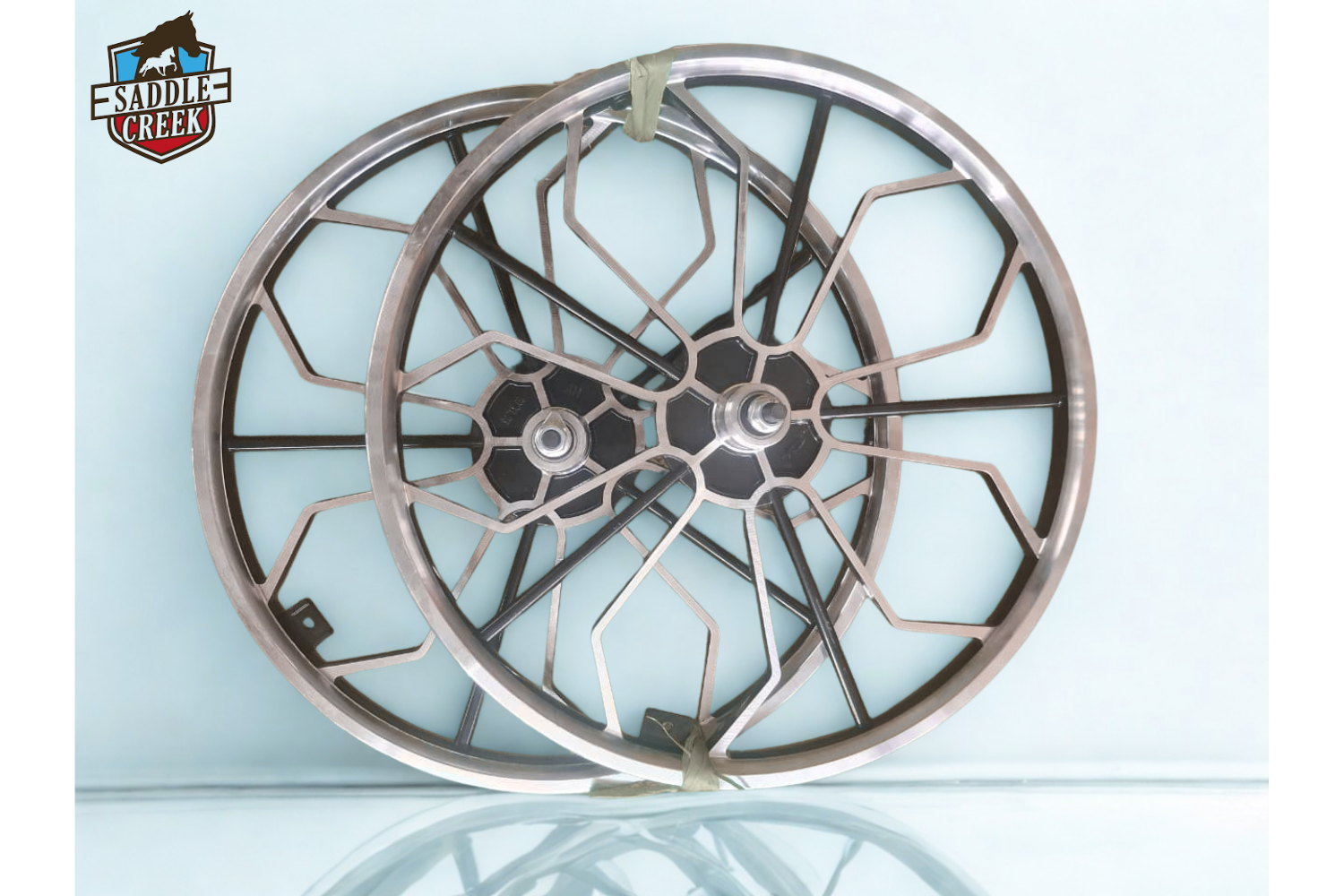 Bicycle Wheel Set 20 Inch Mag Alloy Hy28 Silver Black