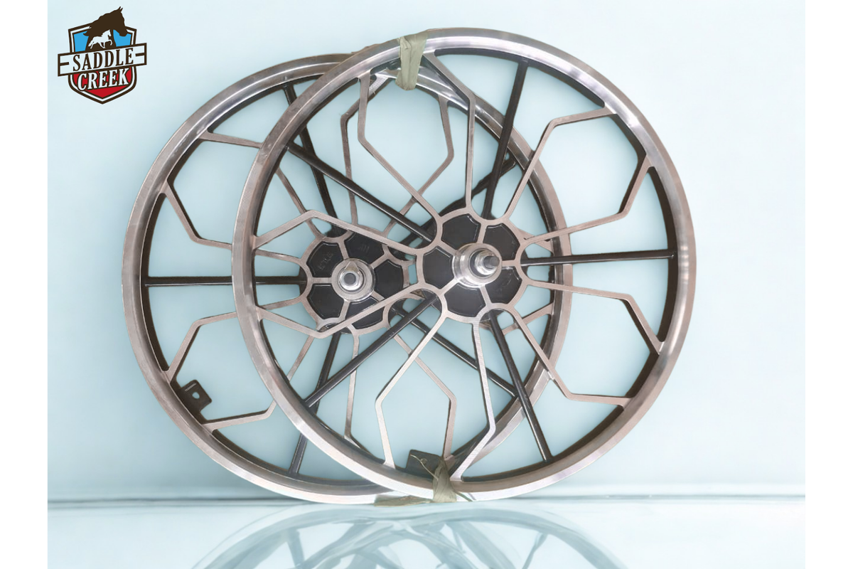Bicycle Wheel Set 20 Inch Mag Alloy Hy28 Silver Black