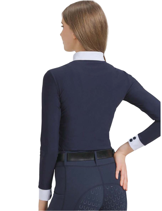 EquiChic Summer Horse Riding T-Shirt with Long Sleeve Shirt Stretchy