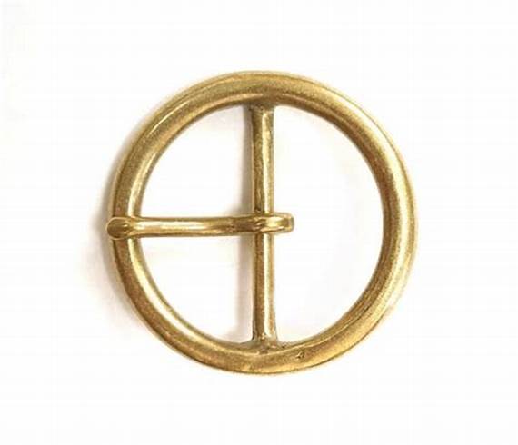 Buckle round 45mm gold
