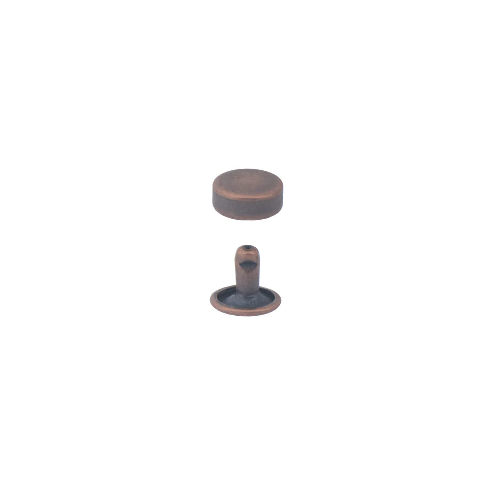 Ivan Flat Domed Rivets 10/pkt Antique Copper 9mm