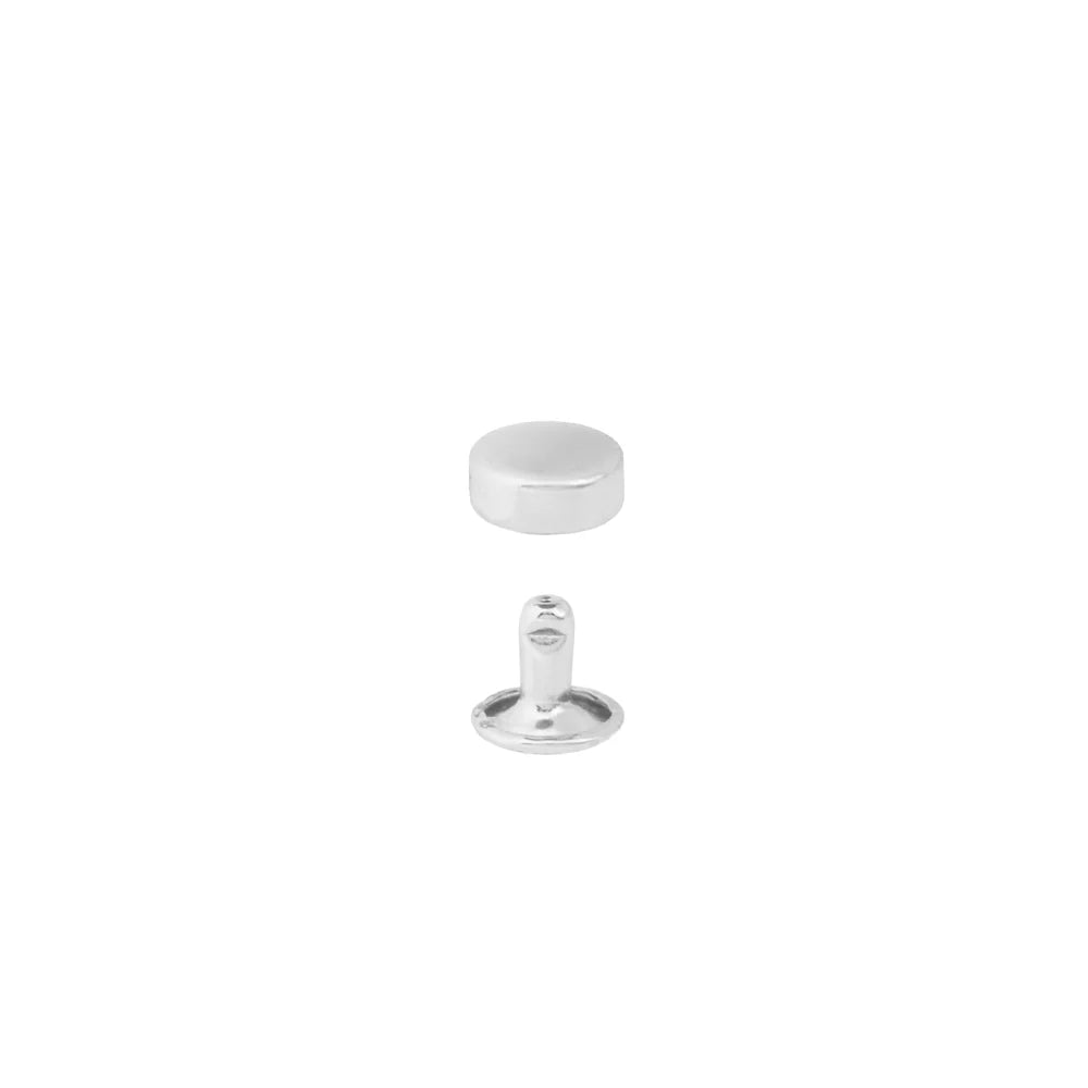 Ivan Flat Domed Rivets 10/pkt Nickle Plated 9mm