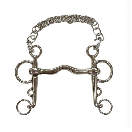 Bit Pelham Plated Low Port Steel Plated