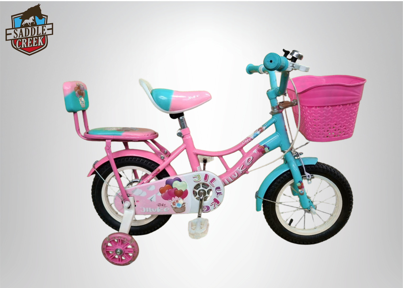 Bicycle 12 inch girls full house pink and turqoise