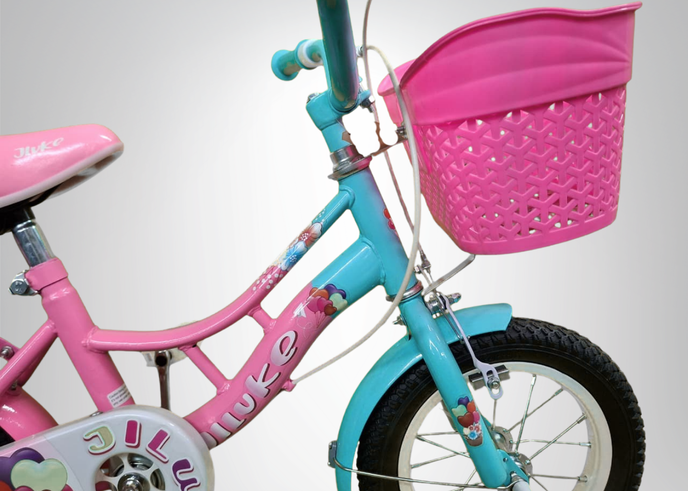 Bicycle 12 inch girls full house pink and turqoise