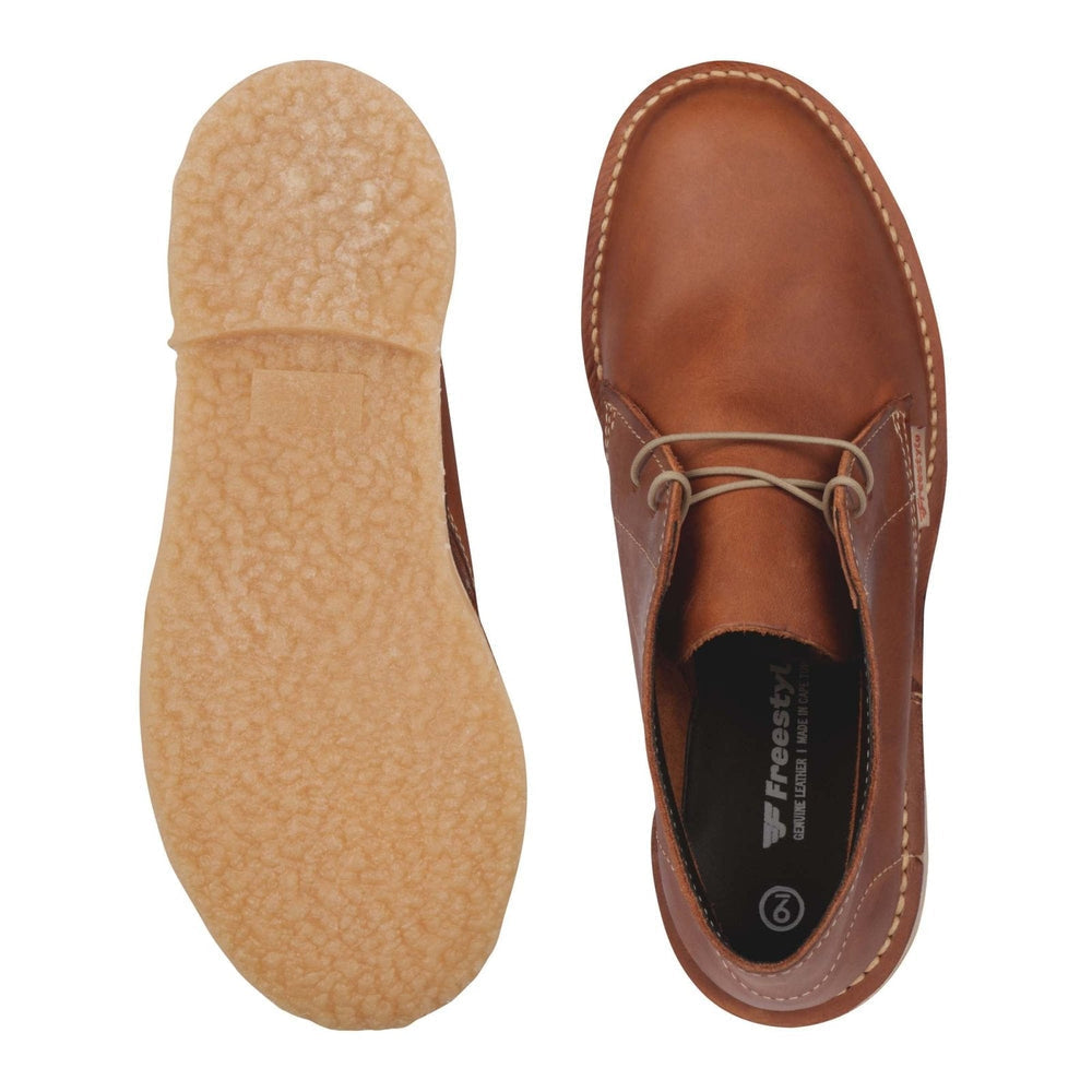 Freestyle Hunter Premium Mocca Leather Sustainably Handcrafted Veldskoen - Crazyhorse