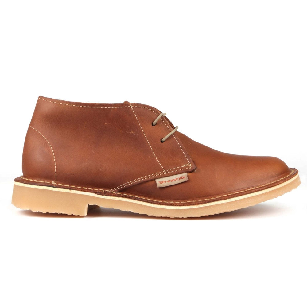 Freestyle Hunter Premium Mocca Leather Sustainably Handcrafted Veldskoen - Crazyhorse