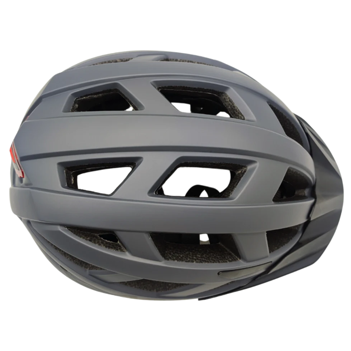 Apex Atom Helmet Adult Matte Grey LED Safety Light