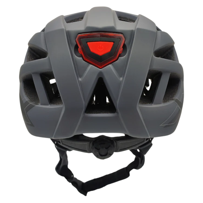 Apex Atom Helmet Adult Matte Grey LED Safety Light