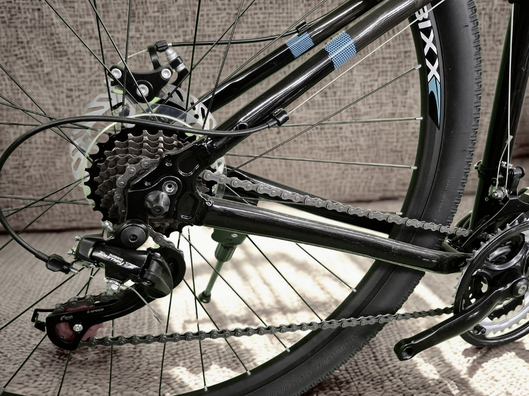 Bicycle cubixx ml 150 2025 black with blue shimano drive train