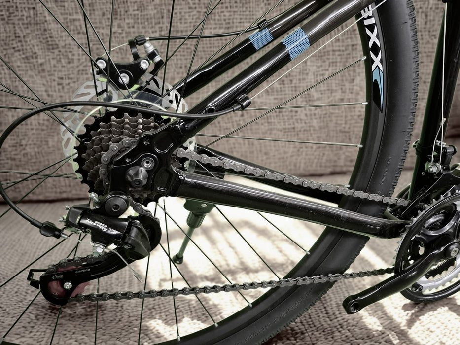 Bicycle cubixx ml 150 2025 black with blue shimano drive train