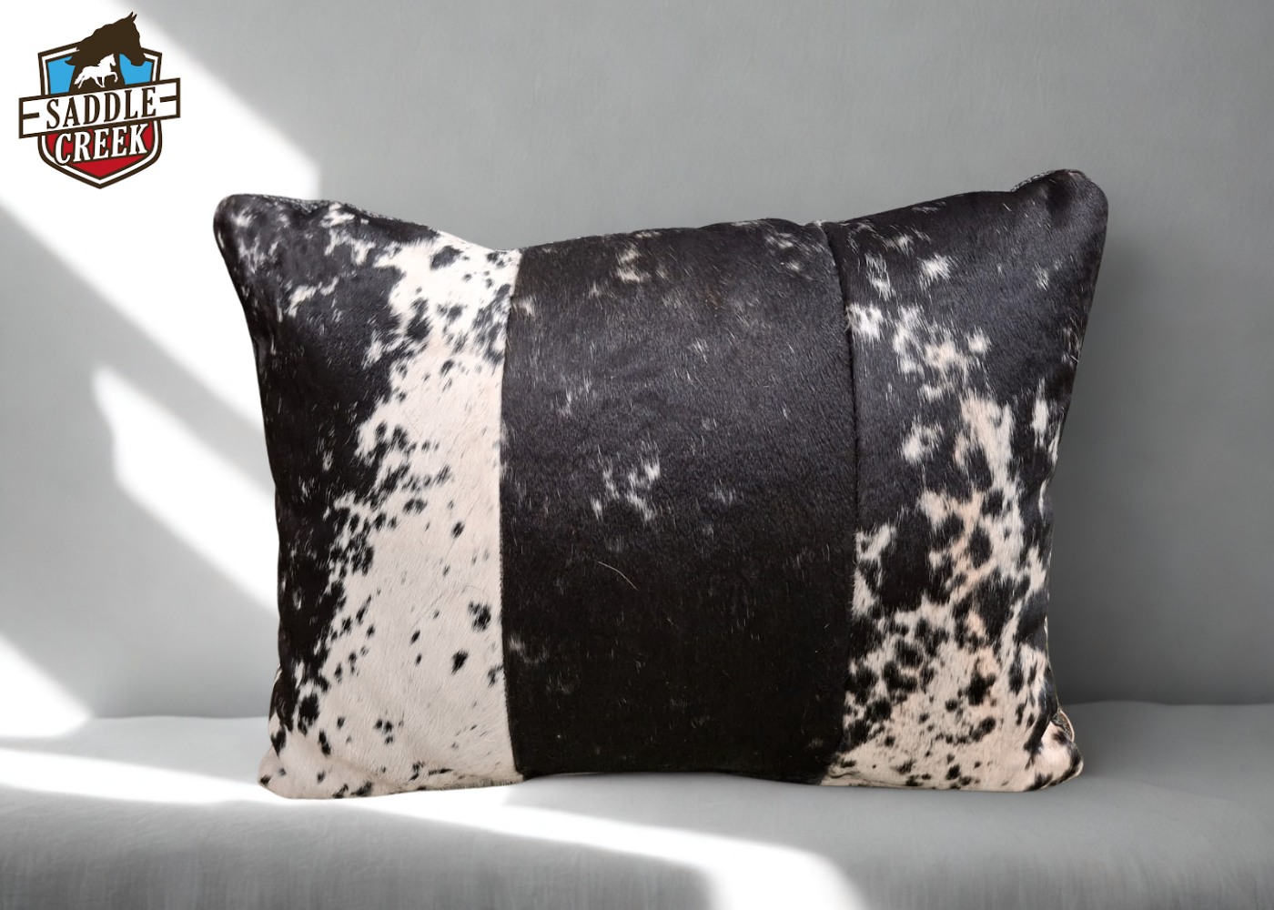 Cushion Nguni Black Pelle Lux