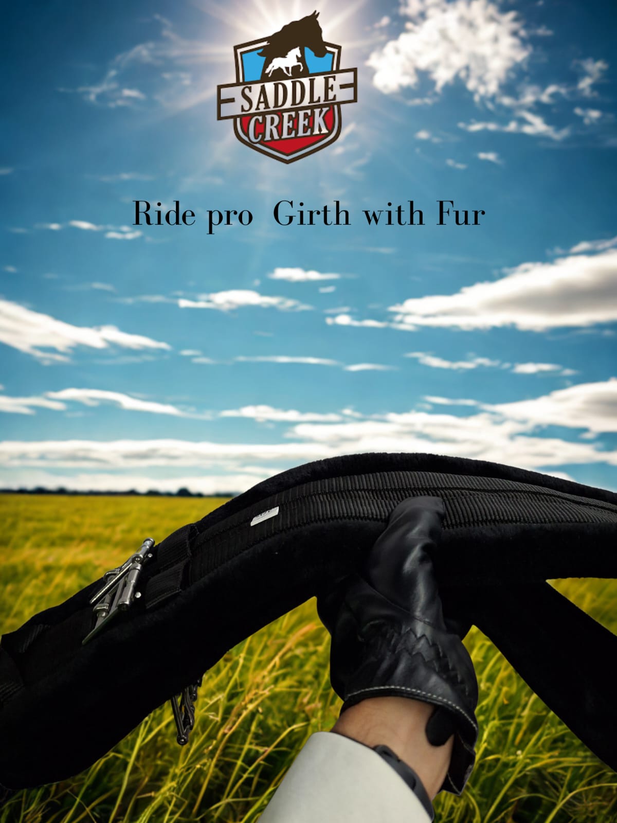 Ridepro Girth with Fur with SS Buckles