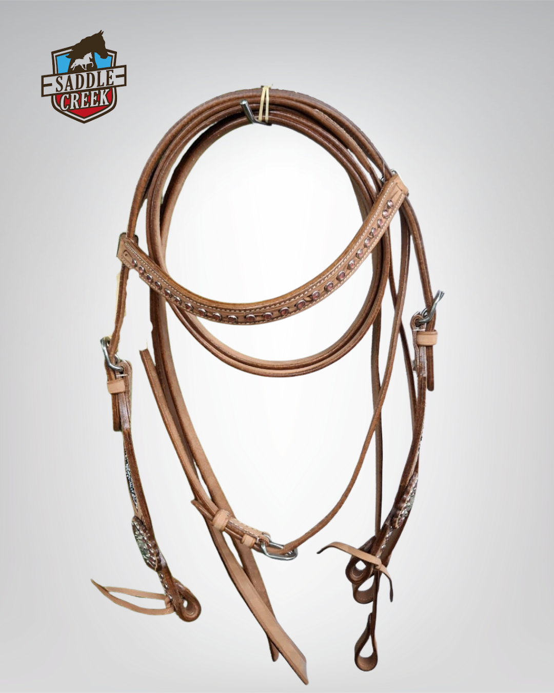 Bronco Western Bridle Beaded and Stones With Reins