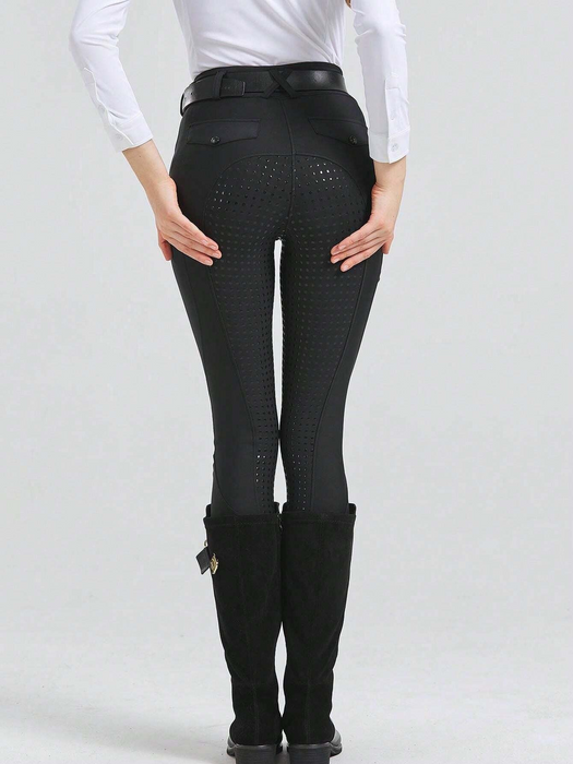EquiChic 4-Seasons Black Quick-Dry Professional Equestrian Sports Pants