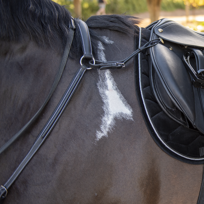 Breastplate Capriole Elasticated Hunting Black