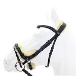Bridle - Capriole Iivy with fur and with Suregrip reins