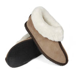 Sneeubok Unisex Premium Suede Woolen Slippers Khaki