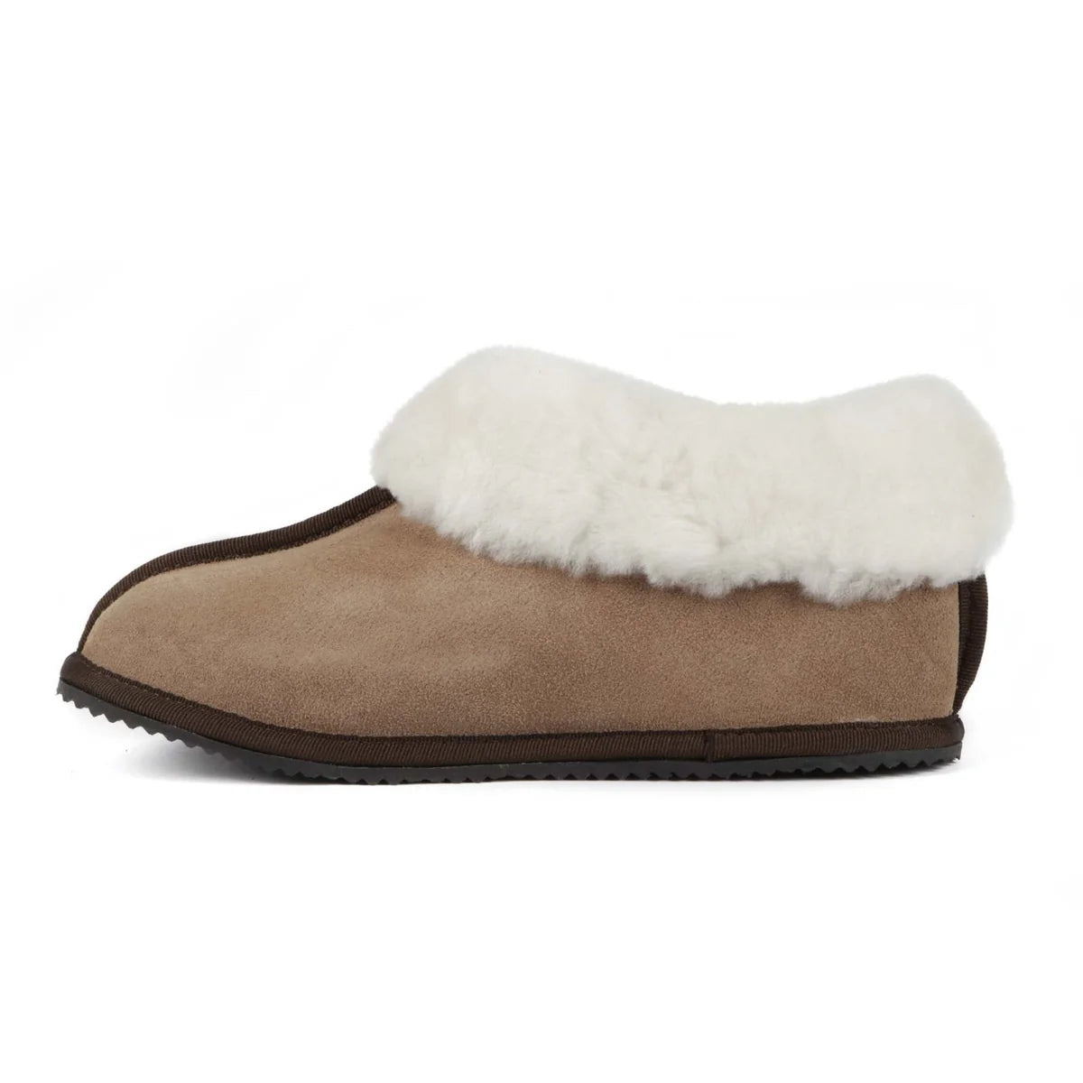 Sneeubok Unisex Premium Suede Woolen Slippers Khaki