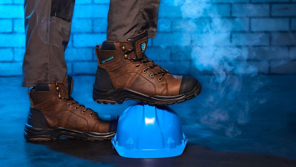 Grittgear Safety Boot S3 Crasy Horse Leather Chocolate