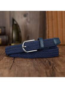 EquiChic Belt 0.91inch Woven Elastic Buckle-Free Unisex Waist Belt, Fashion Versatile Summer, School