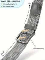 EquiChic Belt 0.91inch Woven Elastic Buckle-Free Unisex Waist Belt, Fashion Versatile Summer, School
