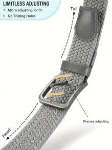 EquiChic Belt 0.91inch Woven Elastic Buckle-Free Unisex Waist Belt, Fashion Versatile Summer, School