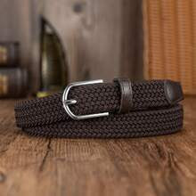 EquiChic Belt 0.91inch Woven Elastic Buckle-Free Unisex Waist Belt, Fashion Versatile Summer, School