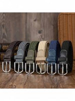 EquiChic Belt 0.91inch Woven Elastic Buckle-Free Unisex Waist Belt, Fashion Versatile Summer, School