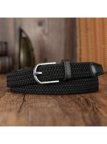 EquiChic Belt 0.91inch Woven Elastic Buckle-Free Unisex Waist Belt, Fashion Versatile Summer, School