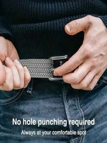 EquiChic Belt 0.91inch Woven Elastic Buckle-Free Unisex Waist Belt, Fashion Versatile Summer, School