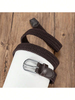 EquiChic Belt 0.91inch Woven Elastic Buckle-Free Unisex Waist Belt, Fashion Versatile Summer, School
