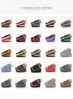 EquiChic Fashion Elastic Woven Belt, Width 3.3cm, Length 105-107cm, For Men And Women