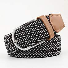 EquiChic Fashion Elastic Woven Belt, Width 3.3cm, Length 105-107cm, For Men And Women