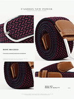 EquiChic Fashion Elastic Woven Belt, Width 3.3cm, Length 105-107cm, For Men And Women