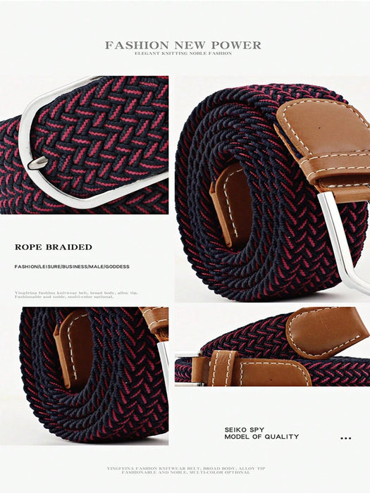 EquiChic Fashion Elastic Woven Belt, Width 3.3cm, Length 105-107cm, For Men And Women