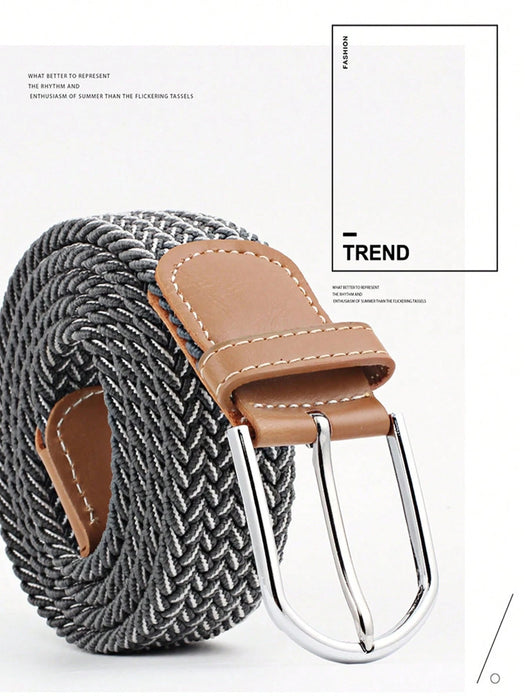 EquiChic Fashion Elastic Woven Belt, Width 3.3cm, Length 105-107cm, For Men And Women