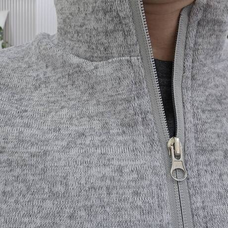 EquiChic Sport Studio Sport Jacket Casual Comfortable Solid Color Stand Collar Light Grey