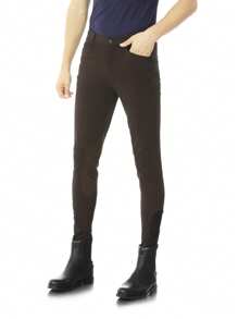 EquiRogue Riding Breeches Aoud Coffee Mens Soft Breathable Half Breeches Equestrian Pants Half Silicone