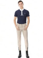 EquiRogue Riding Breeches Aoud Soft Breathable Half Breeches Equestrian Pants  Beige Half Silicone
