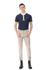 EquiRogue Riding Breeches Aoud Soft Breathable Half Breeches Equestrian Pants  Beige Half Silicone